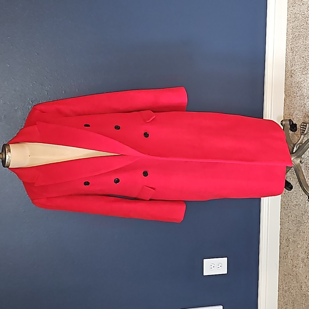 Loft Wool Double Breasted Trench - Medium